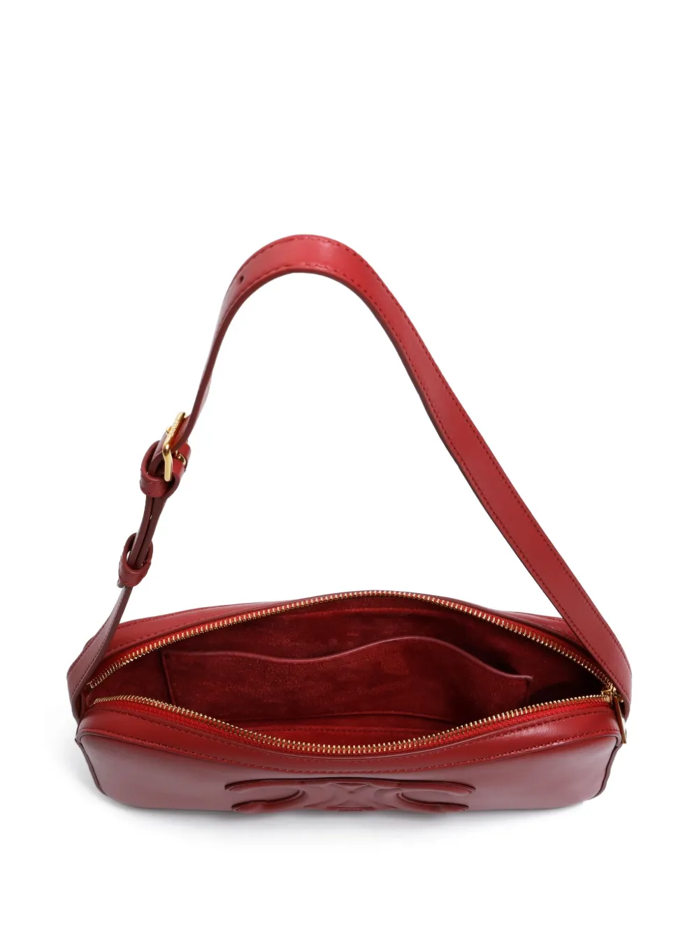 Pre-owned Celine 2020-2024s Triomphe Shoulder Bag In Red