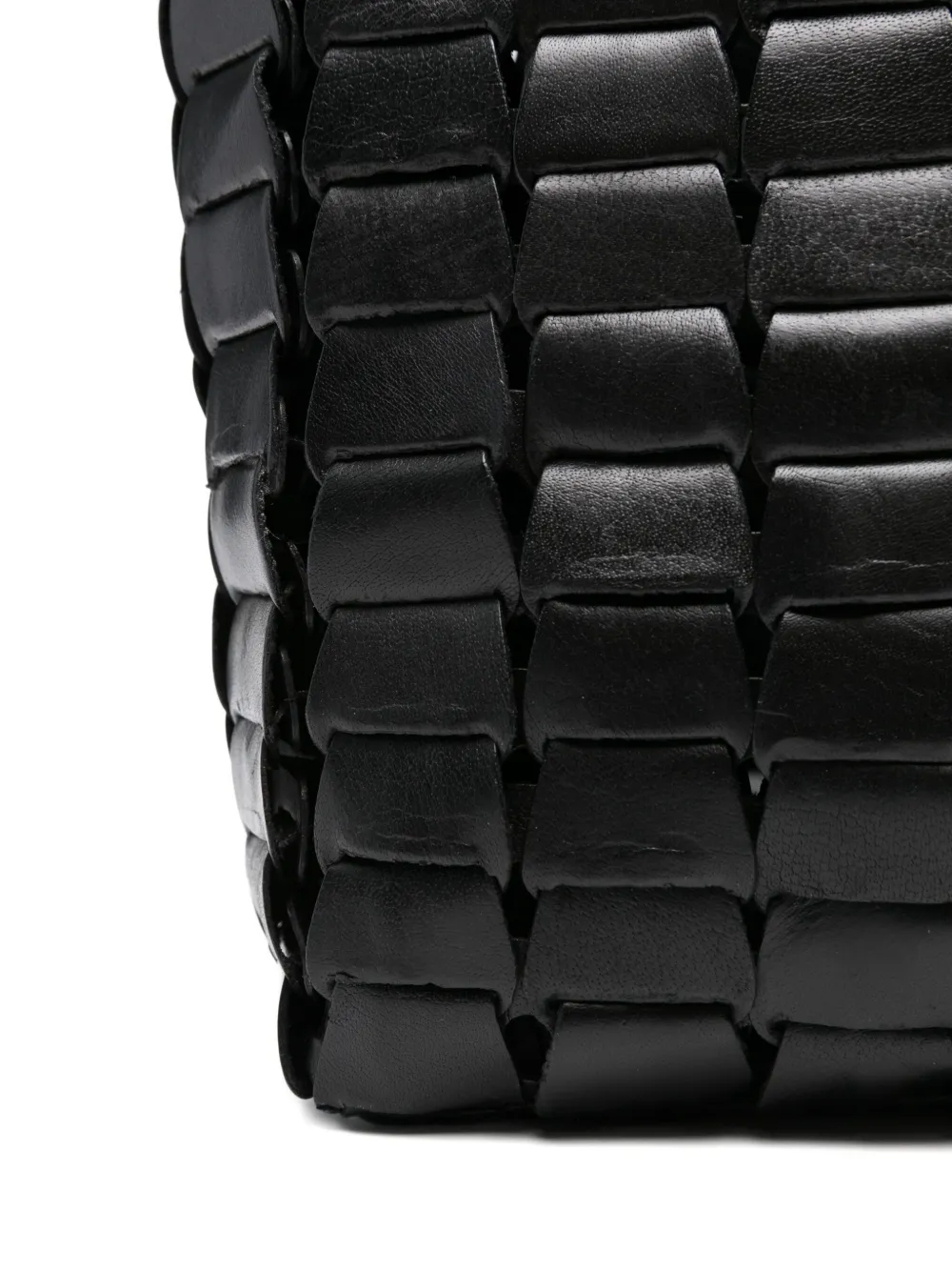 DRAGON DIFFUSION Shopper van geweven leer Zwart