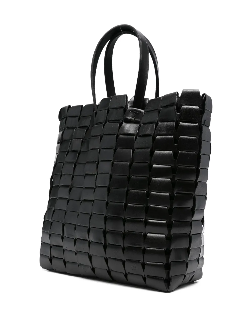 DRAGON DIFFUSION Shopper van geweven leer Zwart