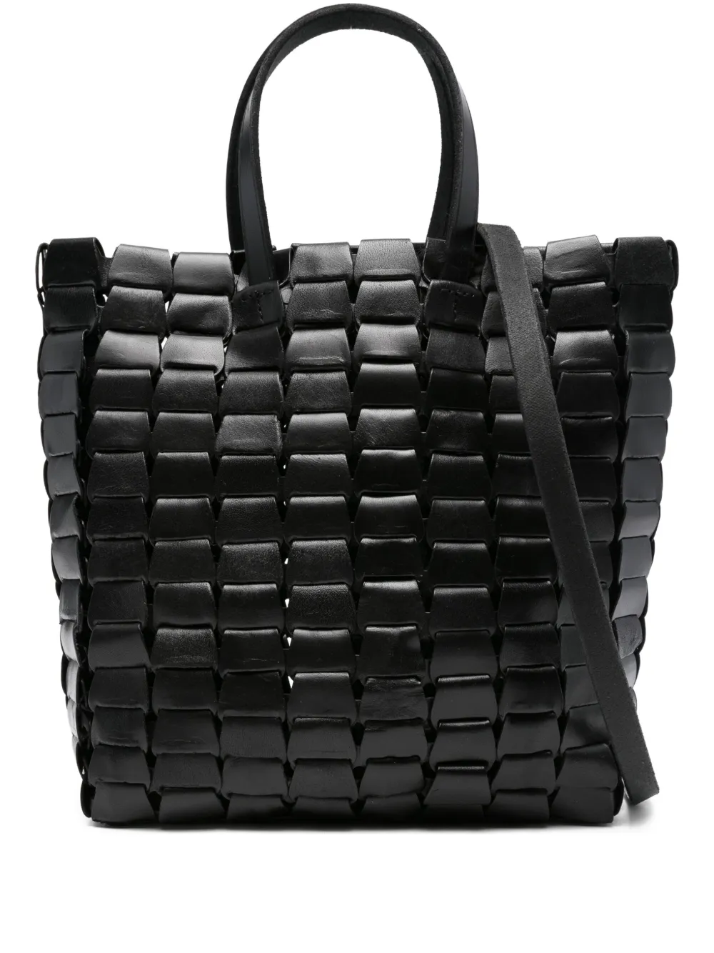 DRAGON DIFFUSION Shopper van geweven leer Zwart