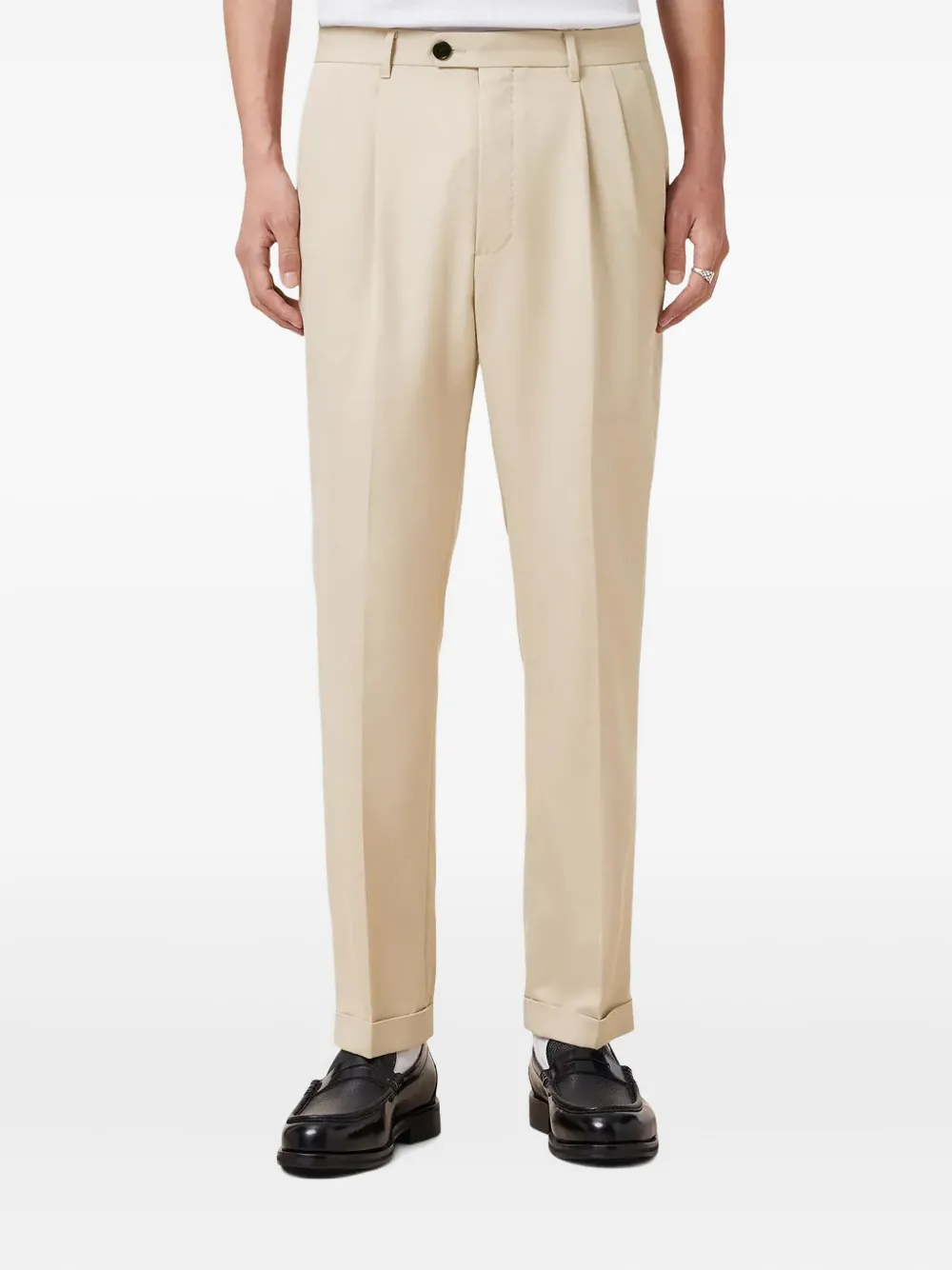 AllSaints Tallis geplooide broek Beige