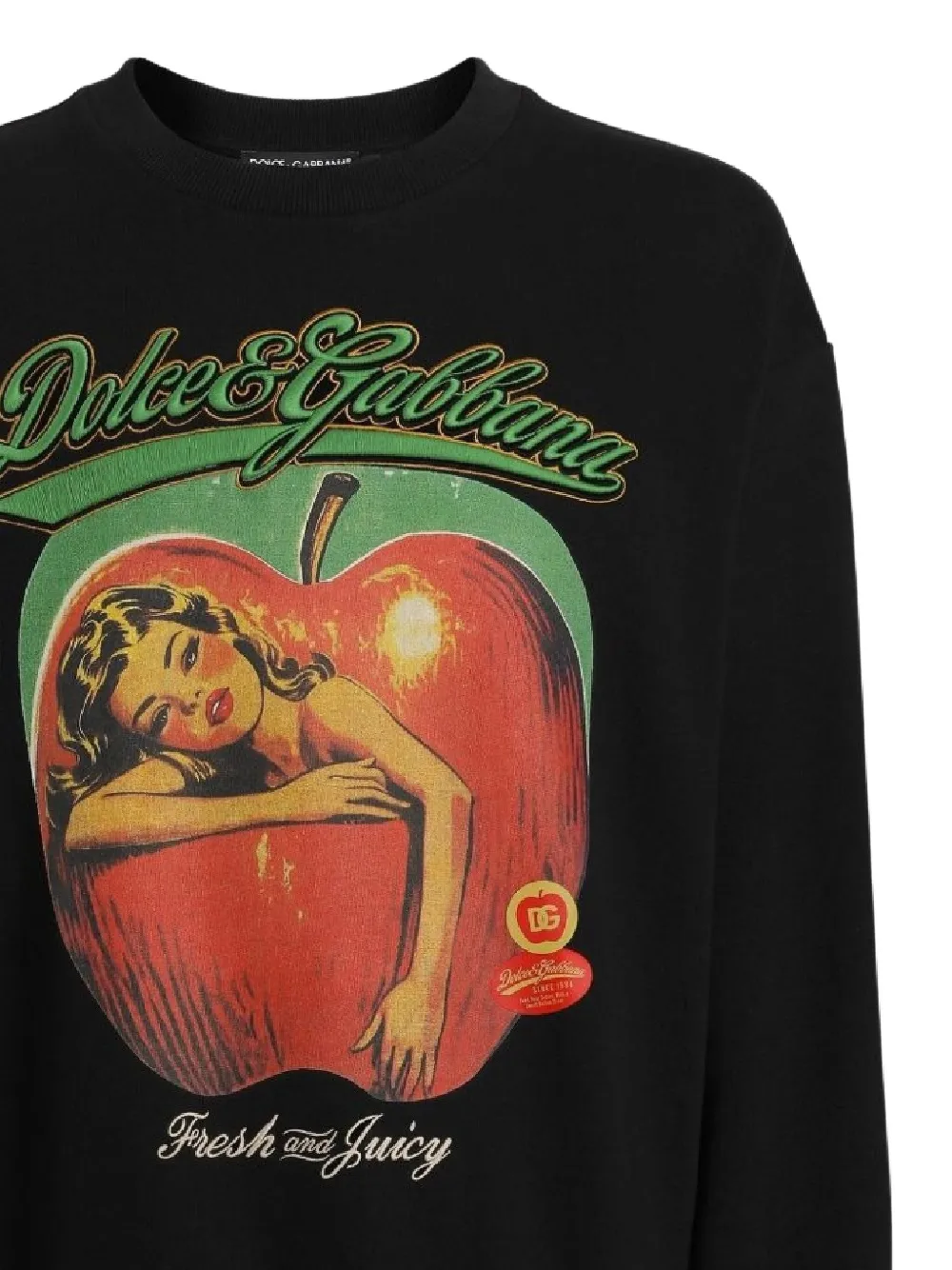 Dolce & Gabbana apple-print sweatshirt Zwart