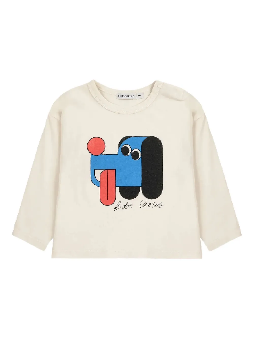 Bobo Choses Doggy Mate top met lange mouwen Beige