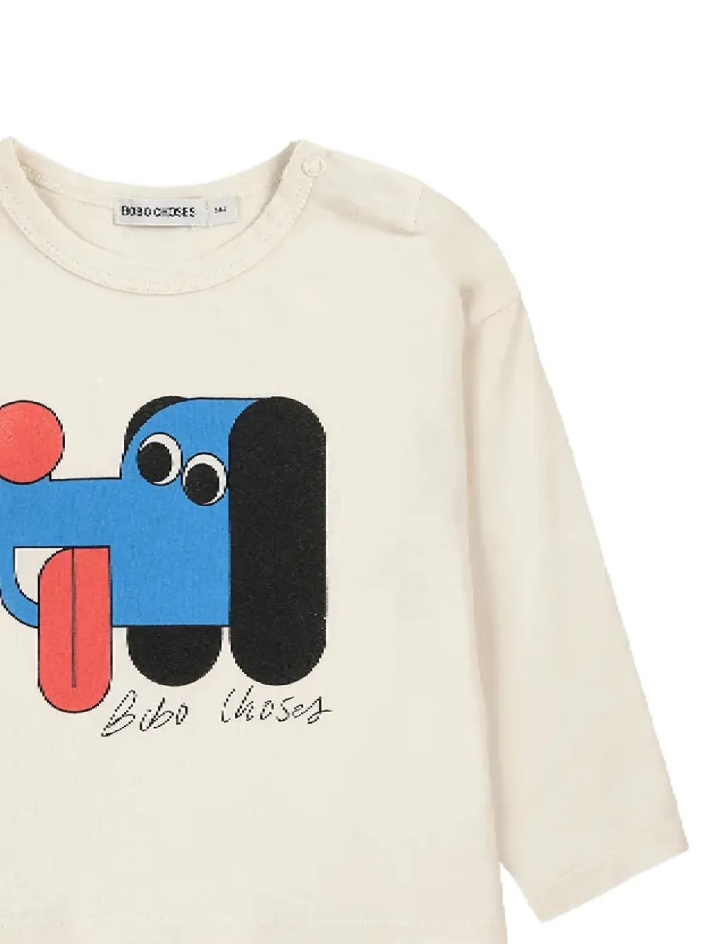 Bobo Choses Doggy Mate top met lange mouwen Beige
