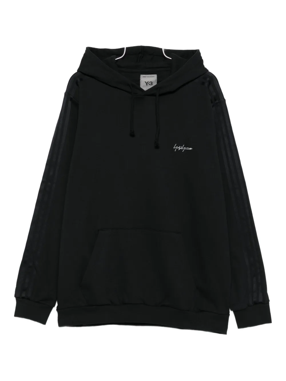 Y-3 Hoodie met gestreept detail Zwart