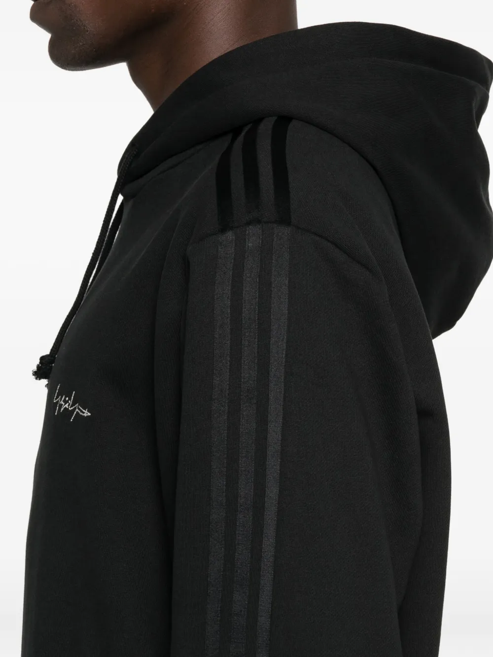 Y-3 Hoodie met gestreept detail Zwart