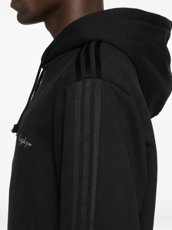 （値下げ相談可）Y-3 ストライプ ジップアップパーカー XLサイズ Y-3 ストライプ パーカー | ブラック | FARFETCH JP