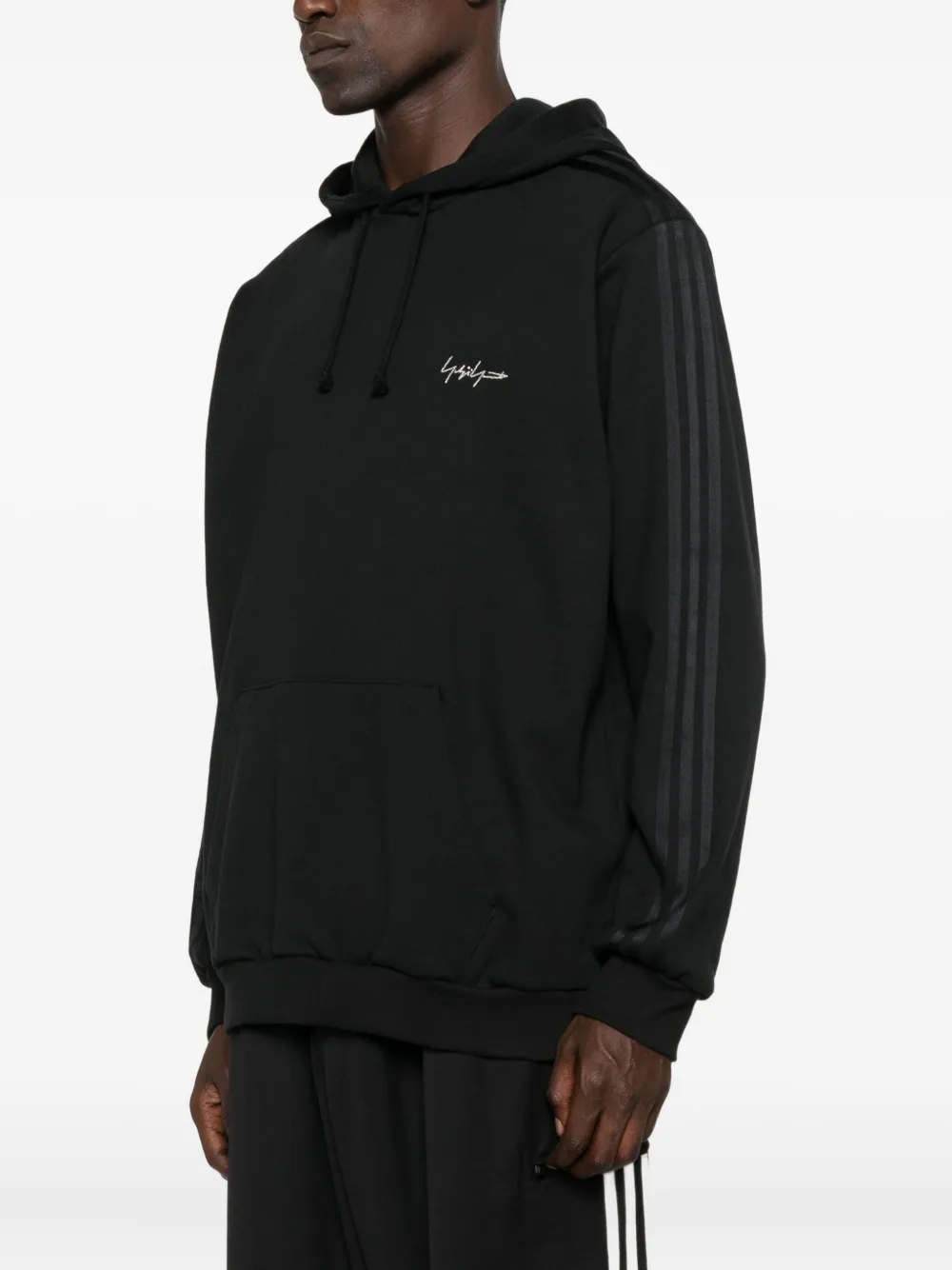 Y-3 Hoodie met gestreept detail Zwart