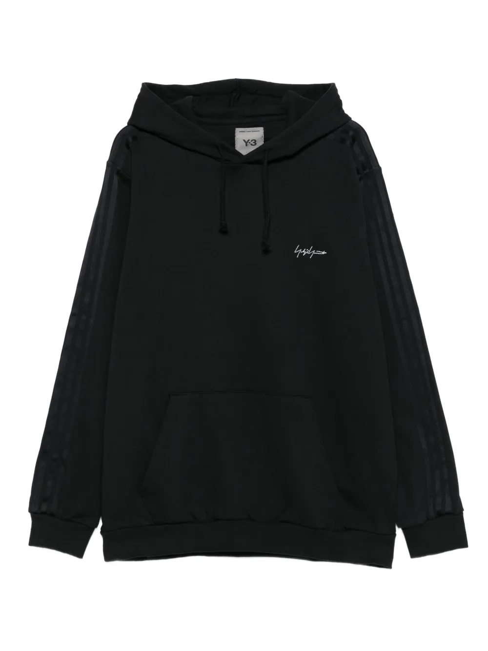 Y-3 Hoodie met gestreept detail Zwart