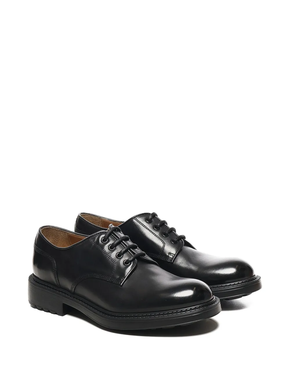 Doucal's lace-up leather derby shoes Black