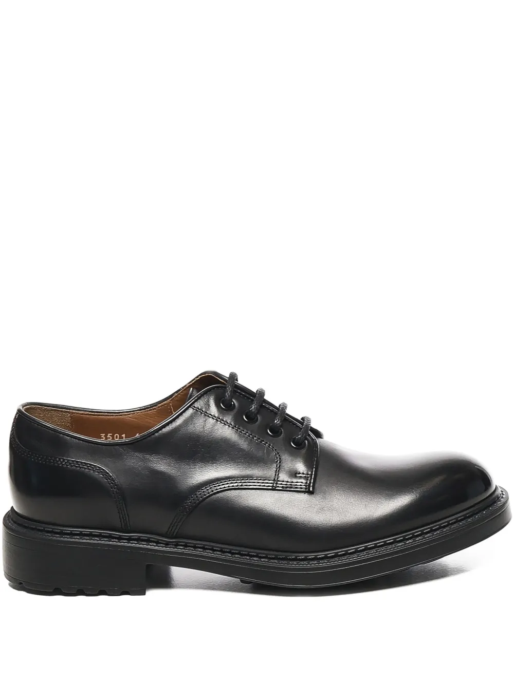 Doucal's lace-up leather derby shoes Black