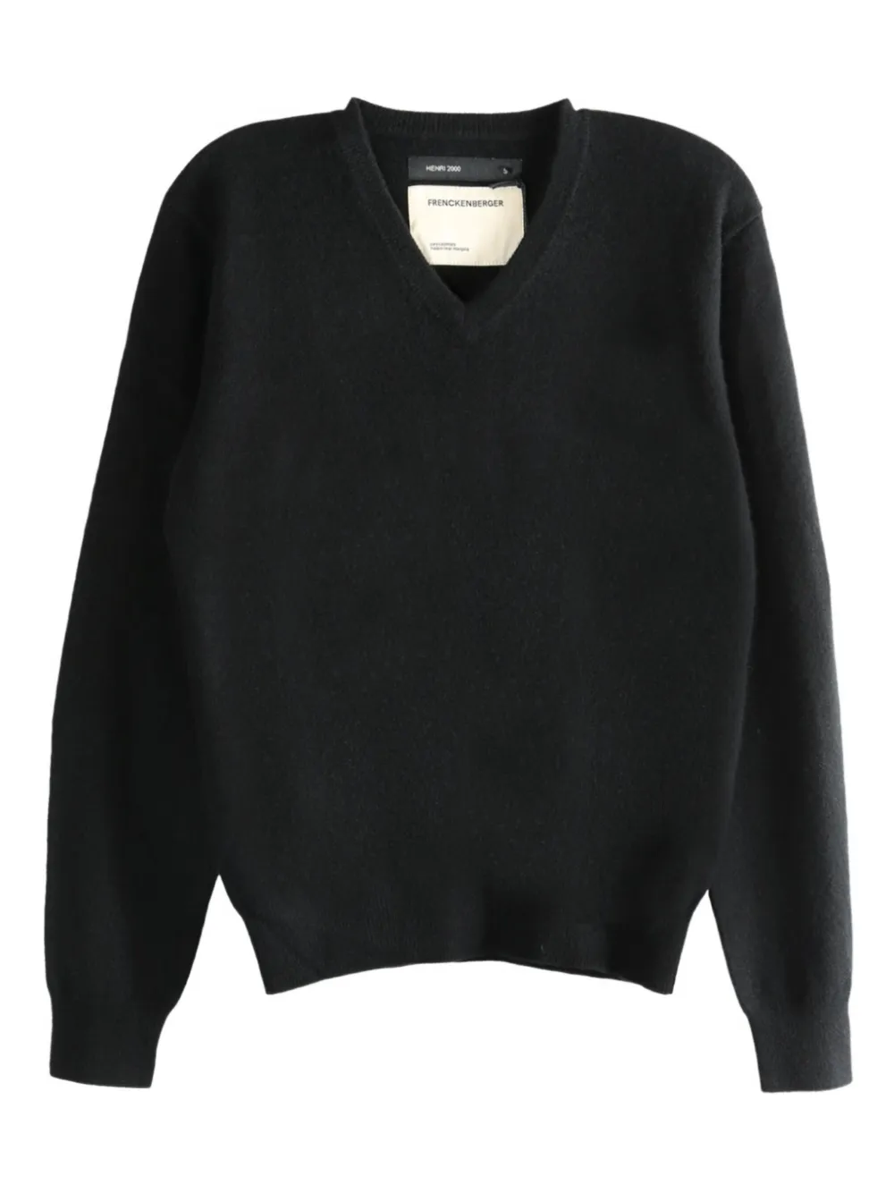 Frenckenberger V-neck Cashmere Sweater In Black