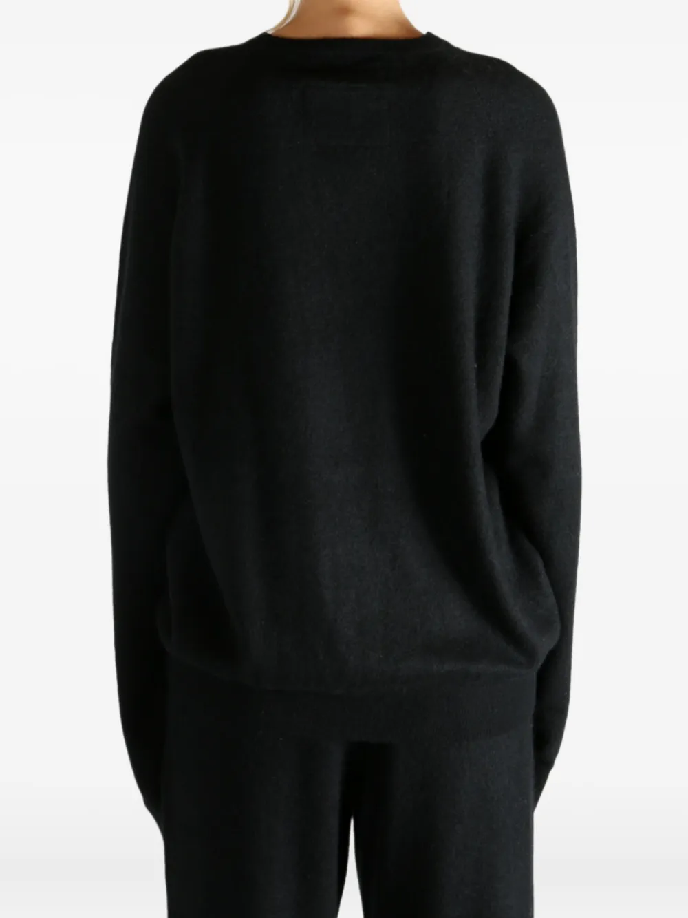 Frenckenberger V-neck Cashmere Sweater In Black