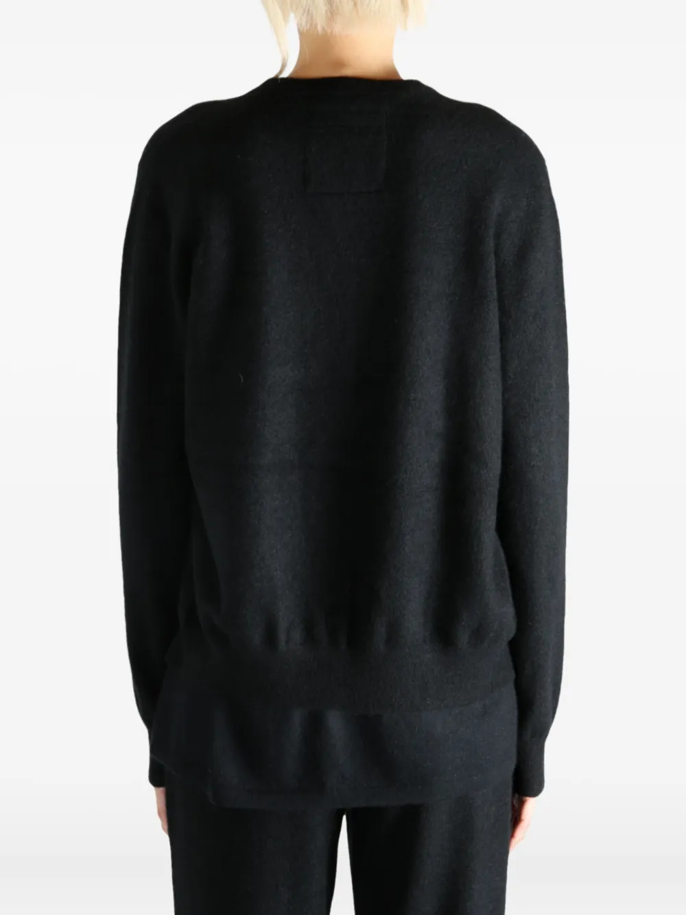 Frenckenberger round-neck cardigan Zwart