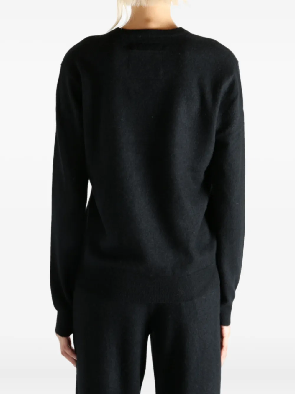 Frenckenberger V-neck cashmere sweater Zwart