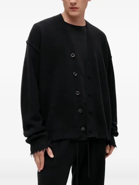 Uma Wang frayed buttoned cardigan