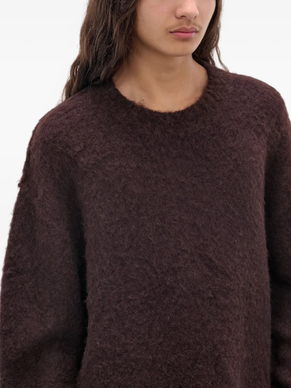Uma Wang Alpaca Wool-blend Jumper In Brown