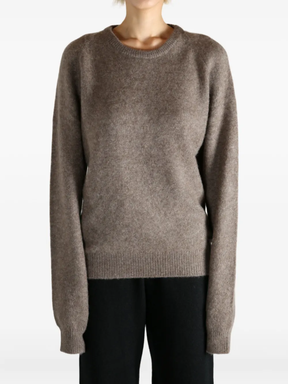 Frenckenberger Raglan-sleeve Sweater In Gray