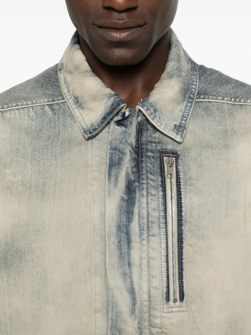 Rick Owens DRKSHDW Jack met trekkoord en ritssluiting Blauw