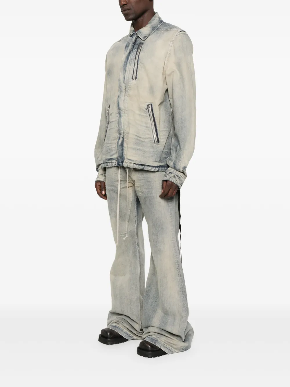  Rick Owens Drkshdw Zip-fastening Drawstring Jacket - Blue 