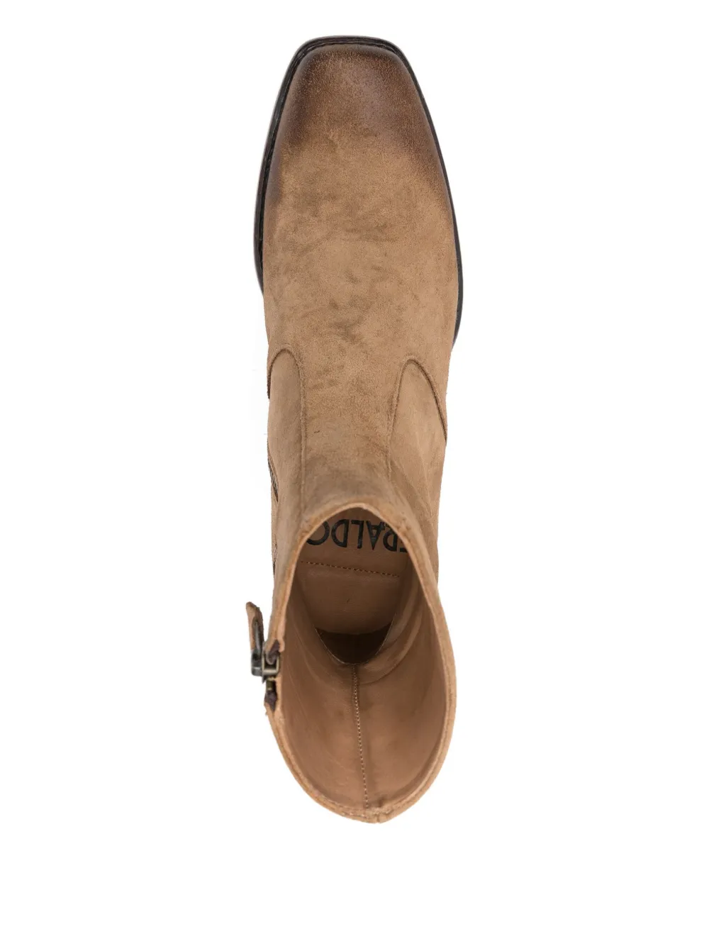 Eraldo 45mm Zip-detail Suede Boots In Brown