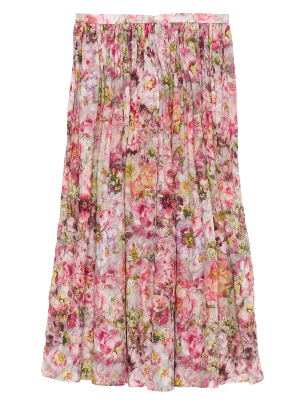 Faliero Sarti floral-print pleated skirt | Pink | Image 1