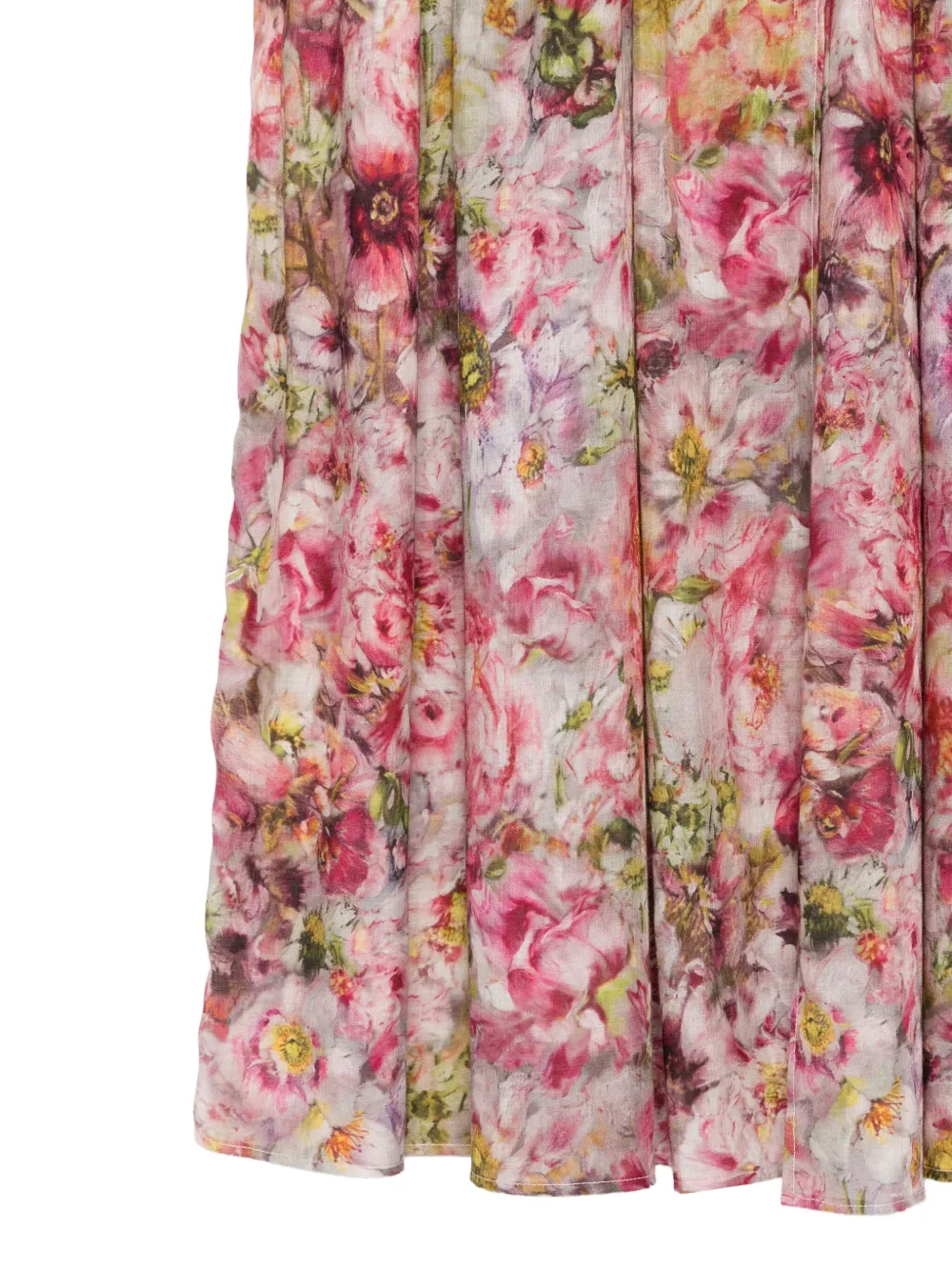 Faliero Sarti Plooirok met bloemenprint Roze
