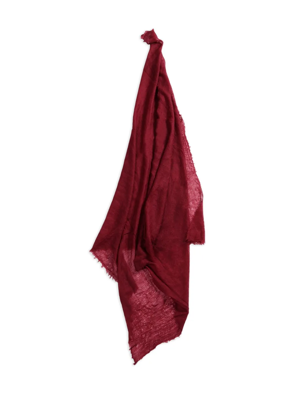 Frenckenberger frayed-edge scarf | Red | Image 1