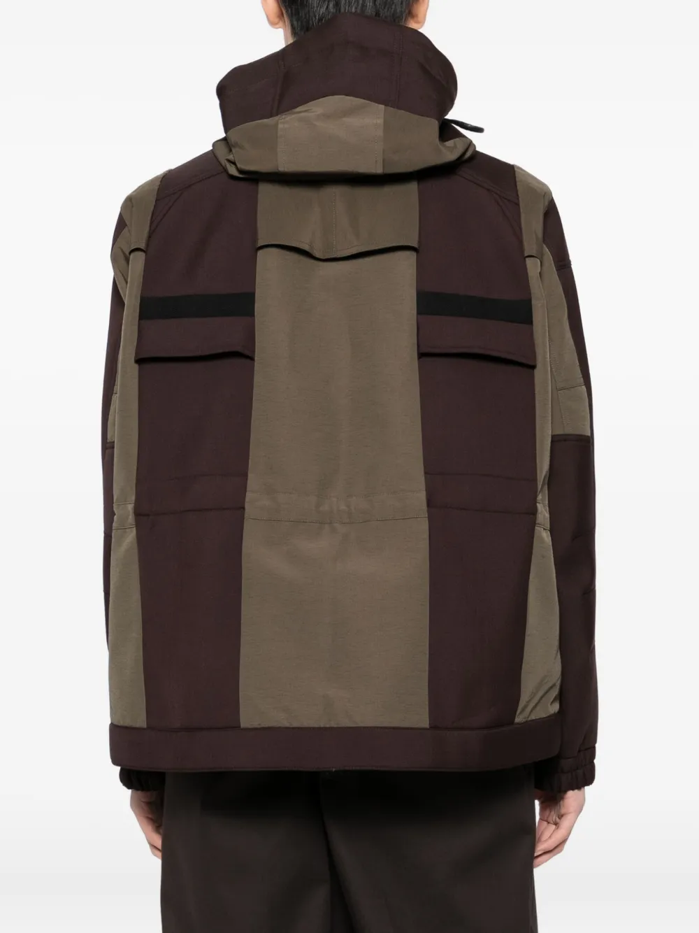 sacai Jack met vlakken Bruin