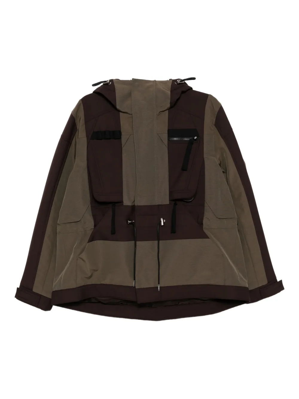 Sacai Jack met vlakken Bruin