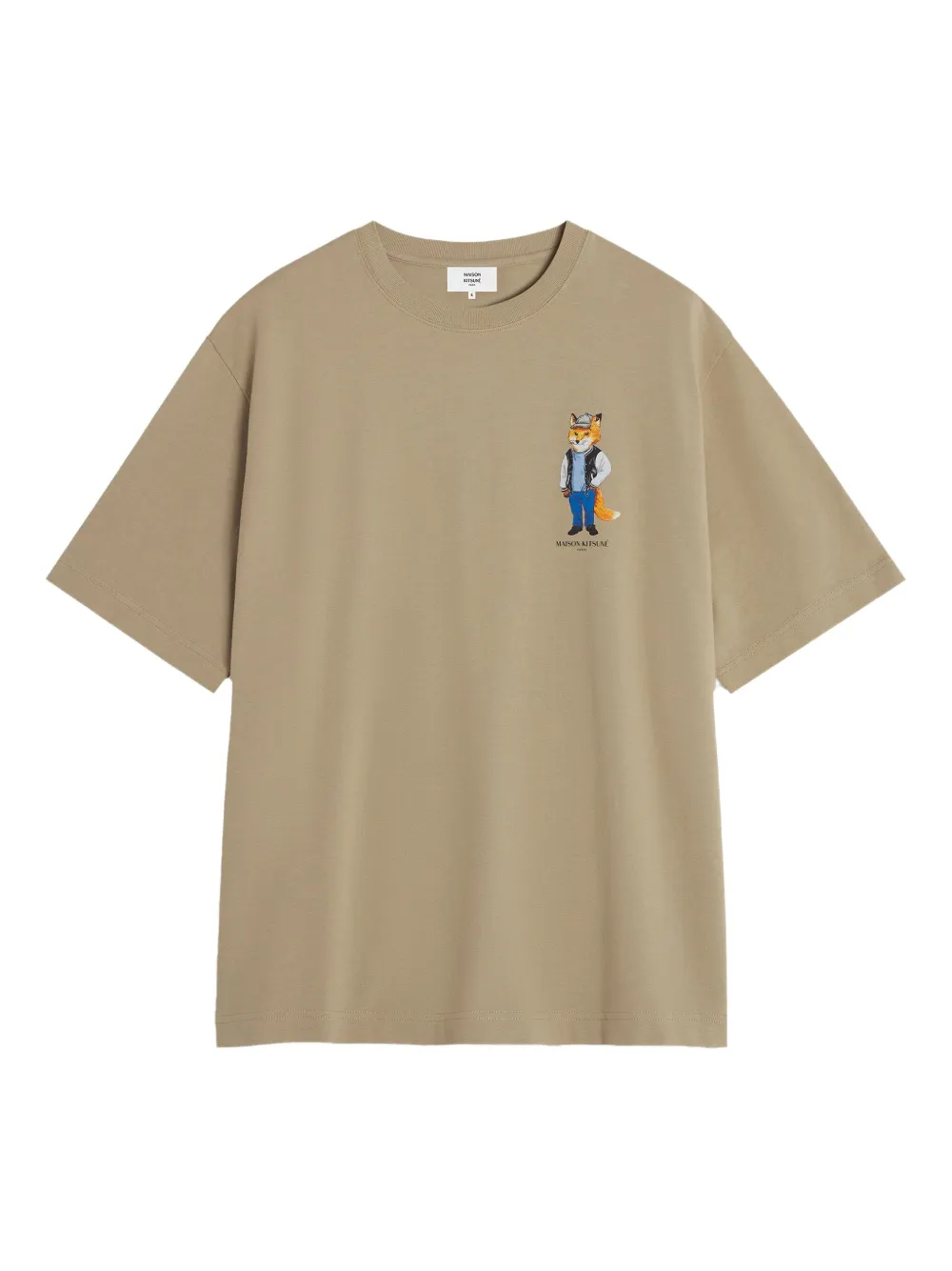 Maison Kitsuné fox-graphic cotton T-shirt | Green | Image 1
