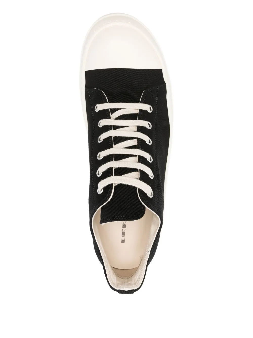 Rick Owens DRKSHDW lace-up round-toe sneakers Black