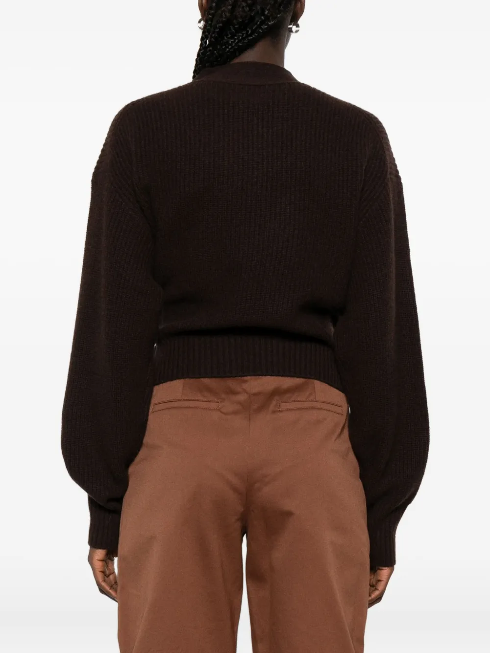 Allude Vest met strik Bruin