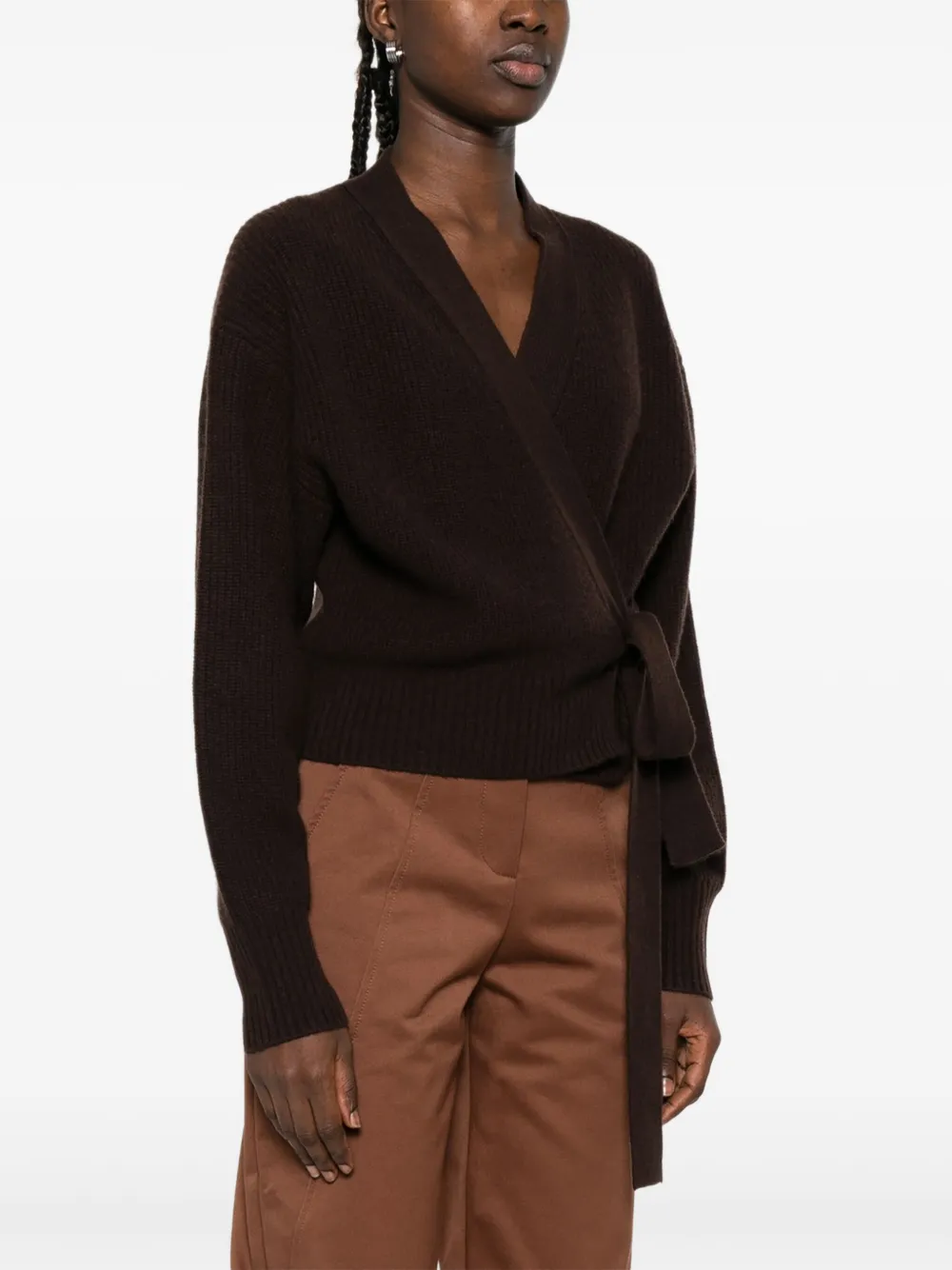 Allude Vest met strik Bruin