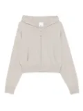 Allude hooded zip-up cardigan - Neutrals