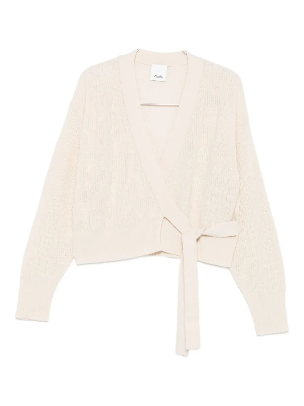 Allude Wrap-tie Cardigan In Orange