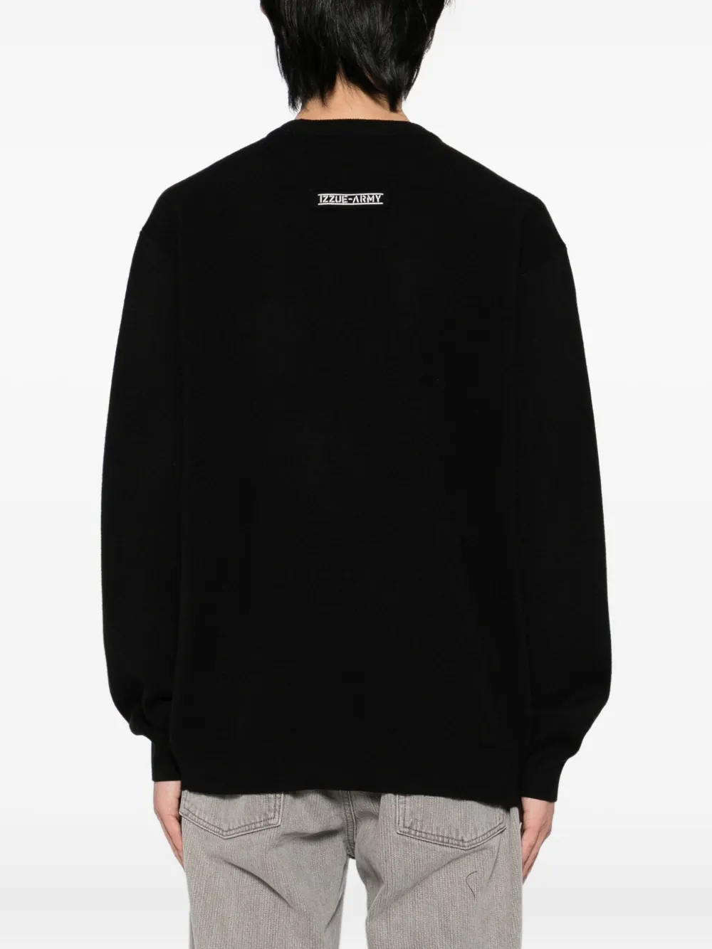 izzue Trui met logoprint Zwart