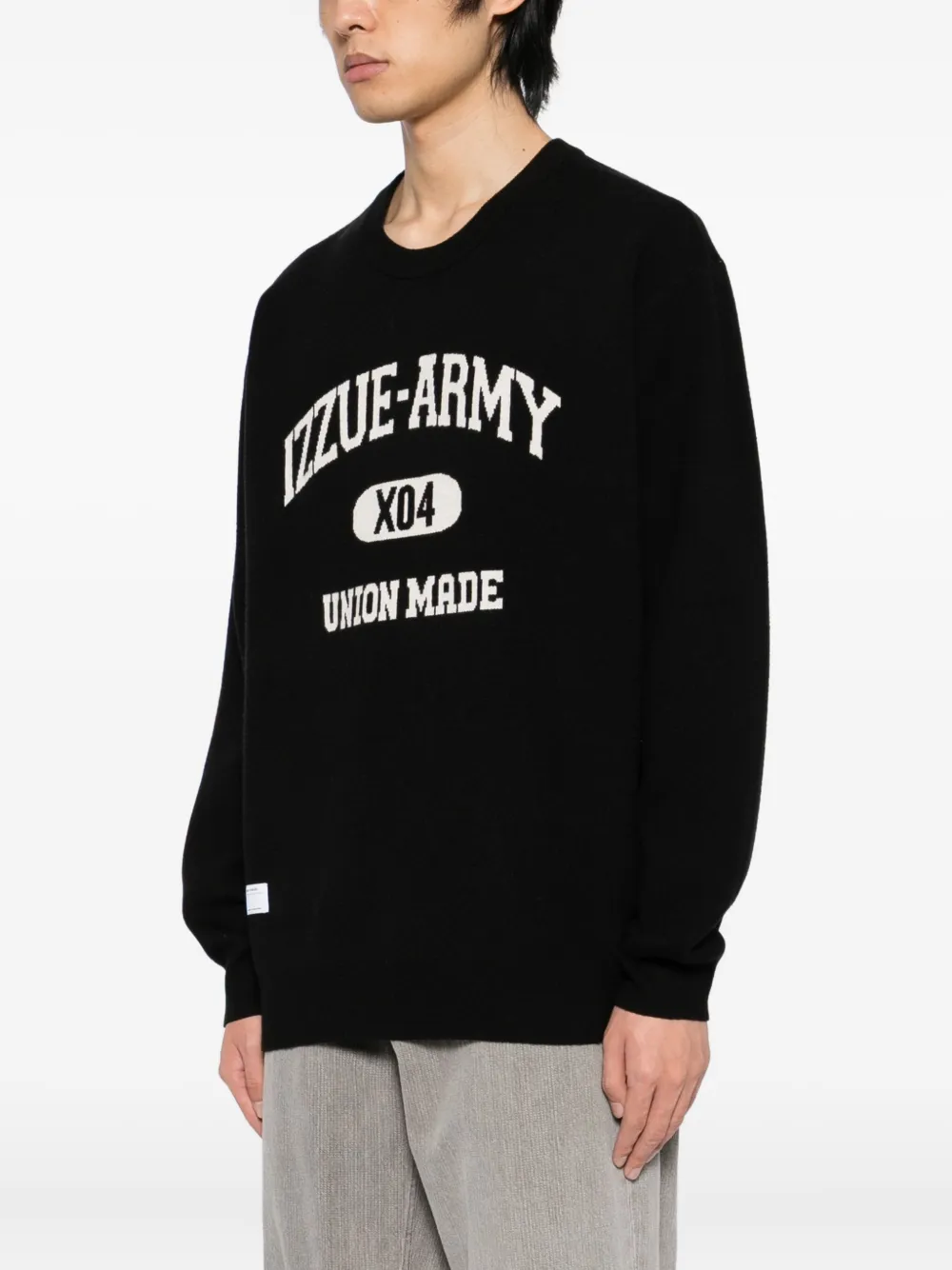 izzue Trui met logoprint Zwart