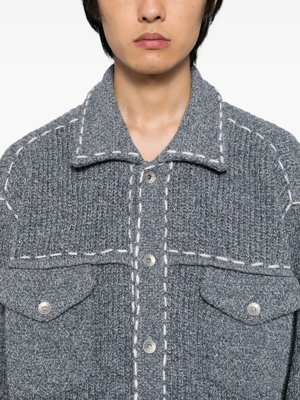 FIVE CM Gebreide jas Blauw