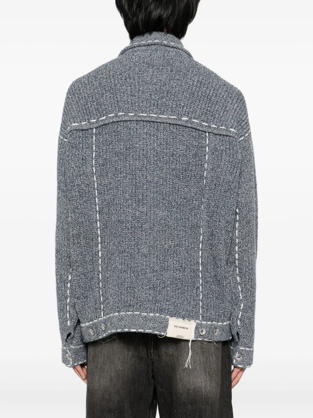 FIVE CM Gebreide jas Blauw