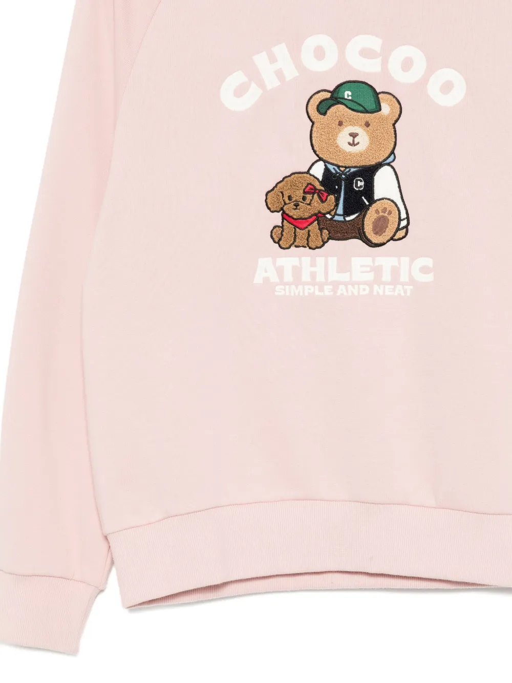 CHOCOOLATE Sweater met geborduurd logo Roze