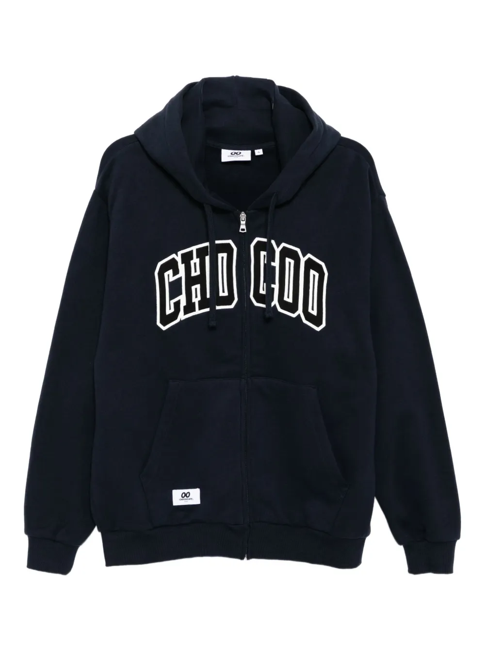 CHOCOOLATE logo-embroidered hoodie | Blue | Image 1