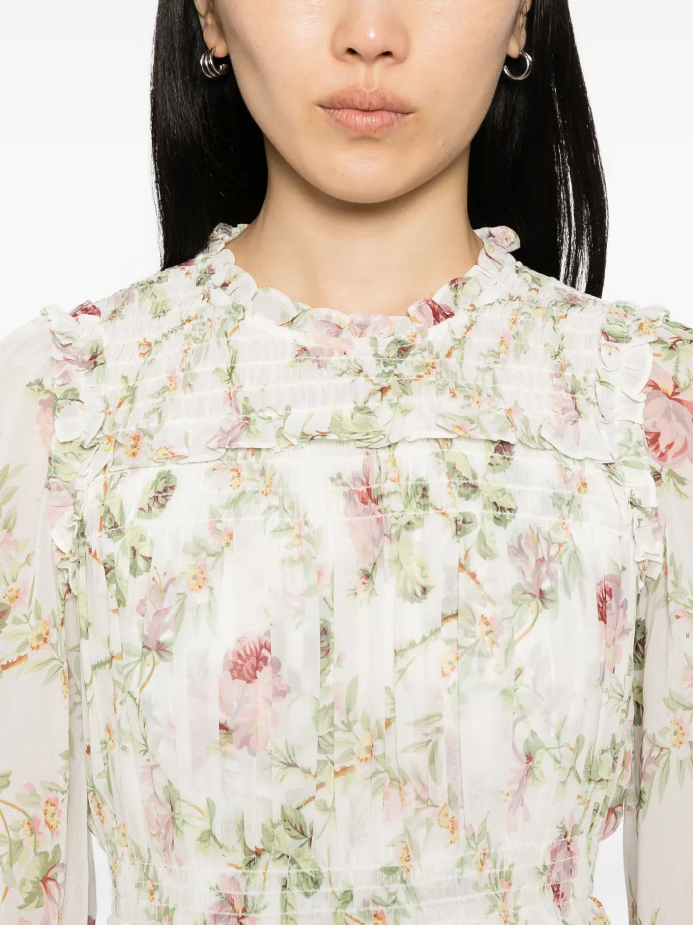 Needle & Thread Colette's Rose Emilia mini-jurk Beige