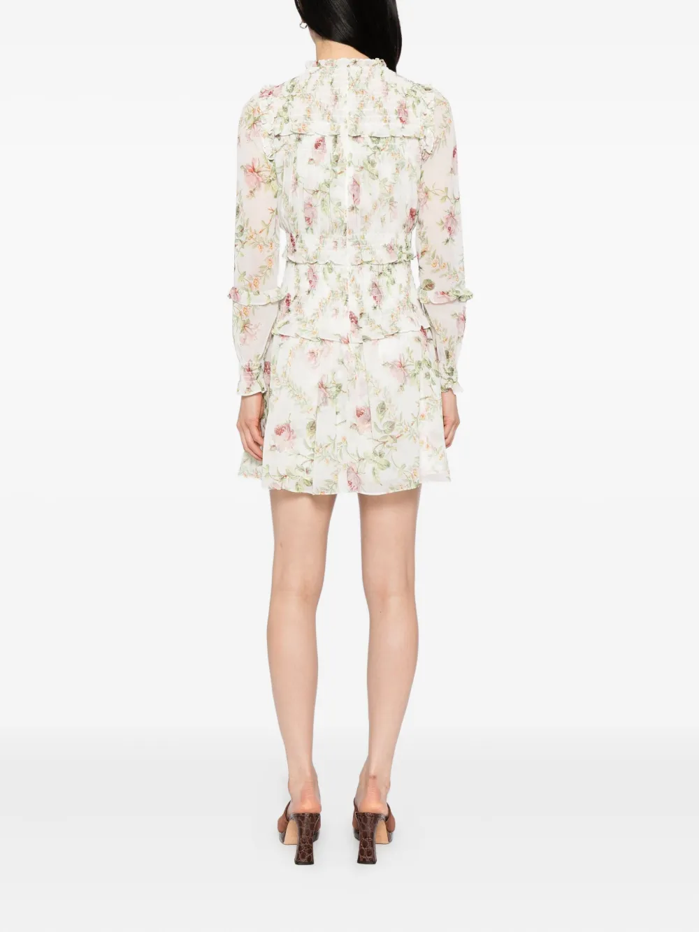 Needle & Thread Colette's Rose Emilia mini-jurk Beige