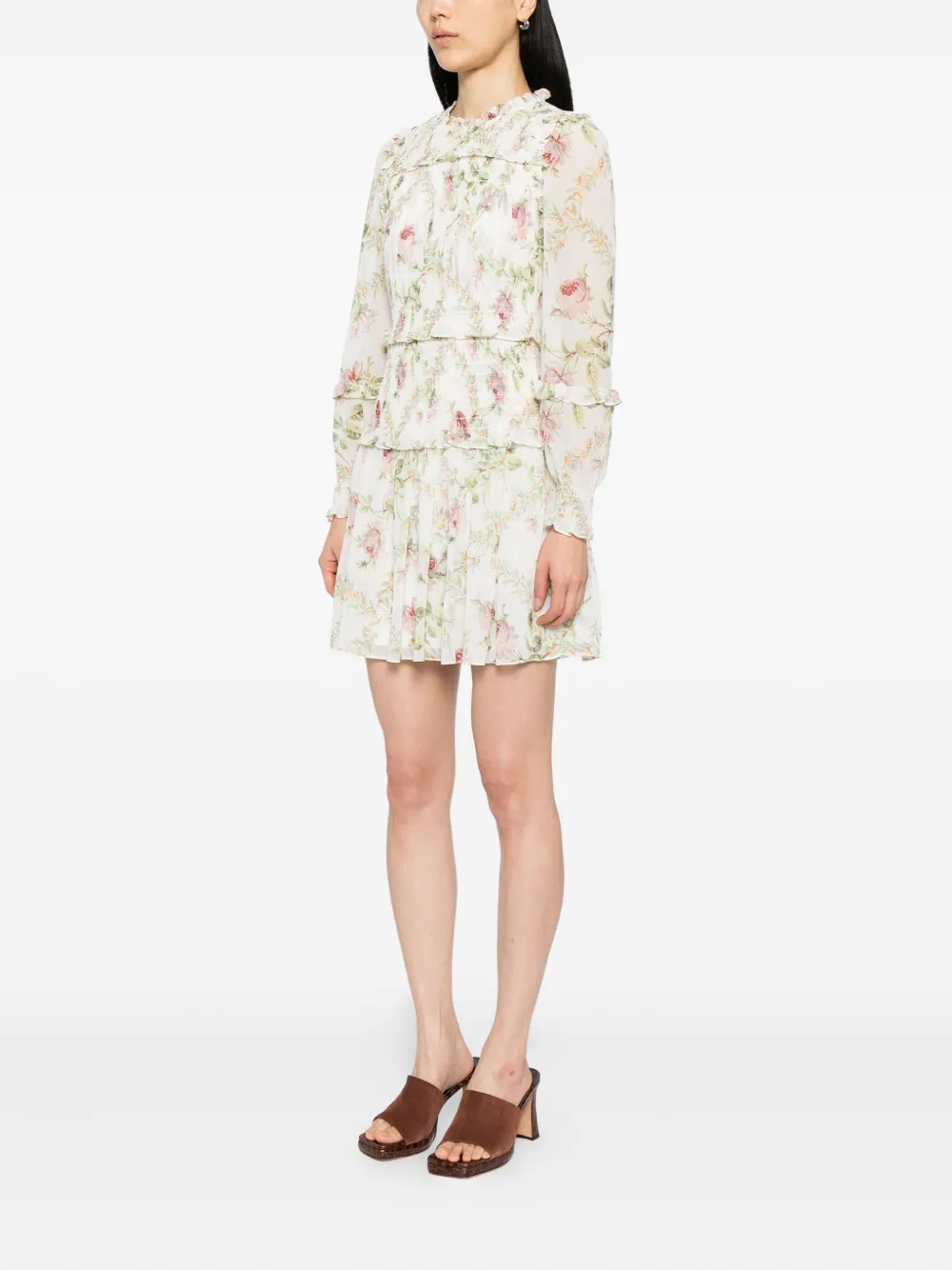 Needle & Thread Colette's Rose Emilia mini-jurk Beige