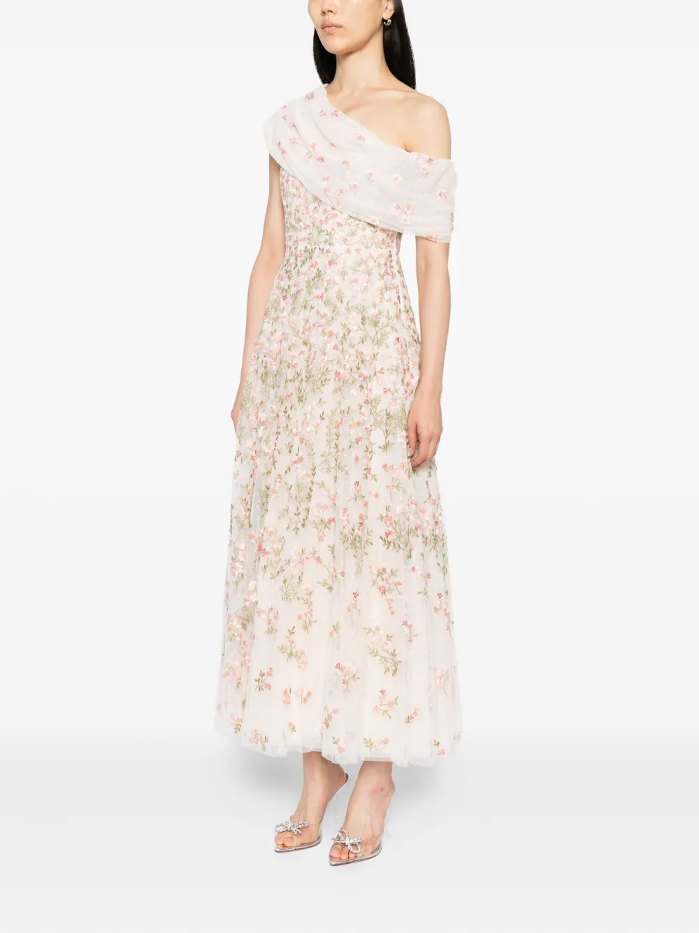 Needle & Thread Jurk met geborduurde bloemen Roze