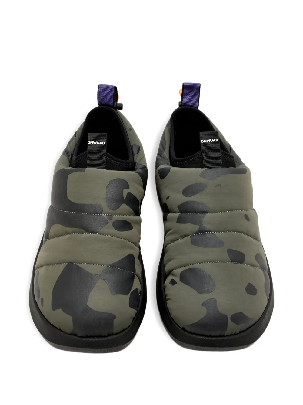 Onwuad Camouflage Quilted Sneakers In Green
