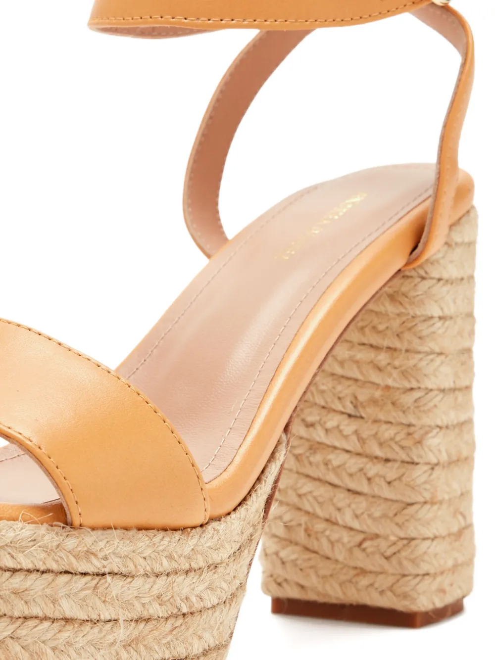 Andrea Gomez 40mm leather platform sandals Brown