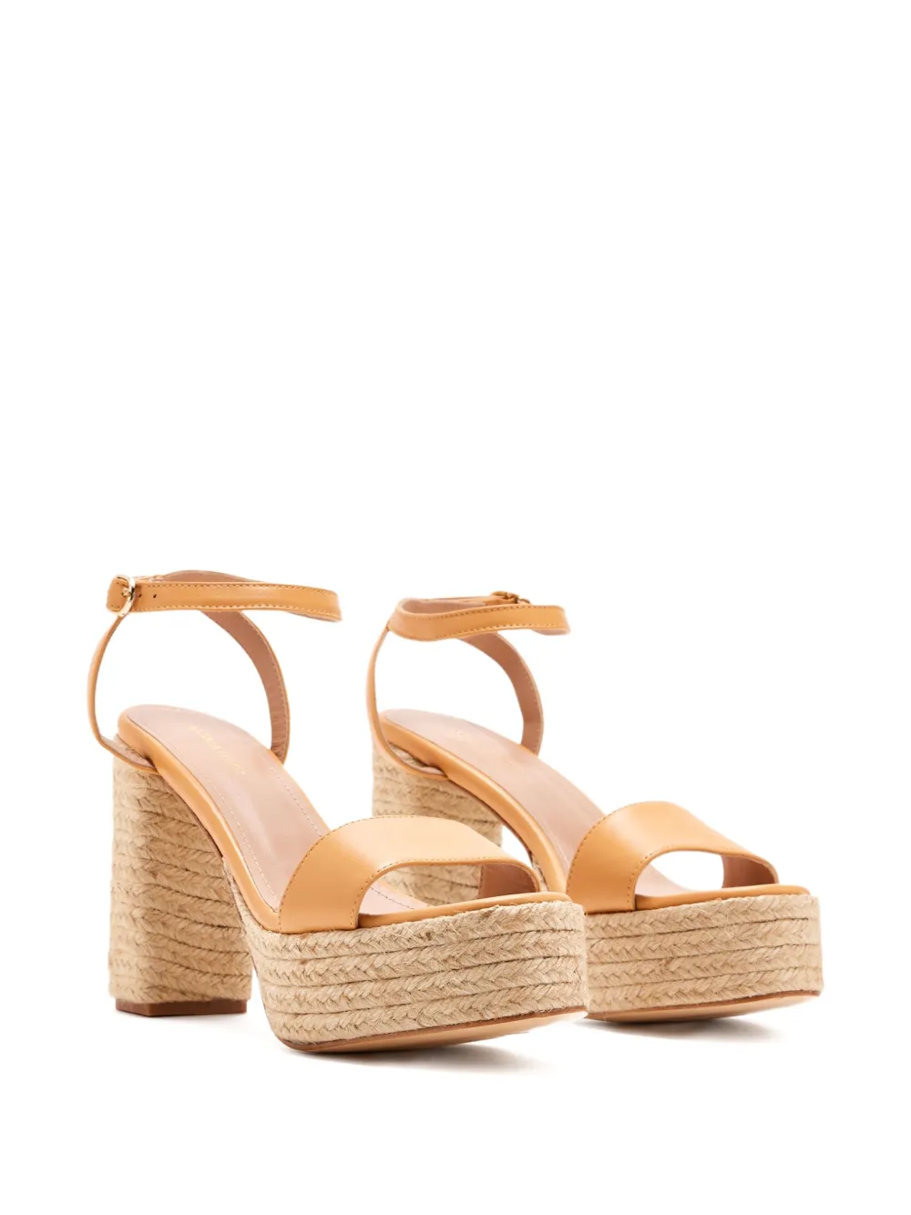 Andrea Gomez 40mm leather platform sandals Brown