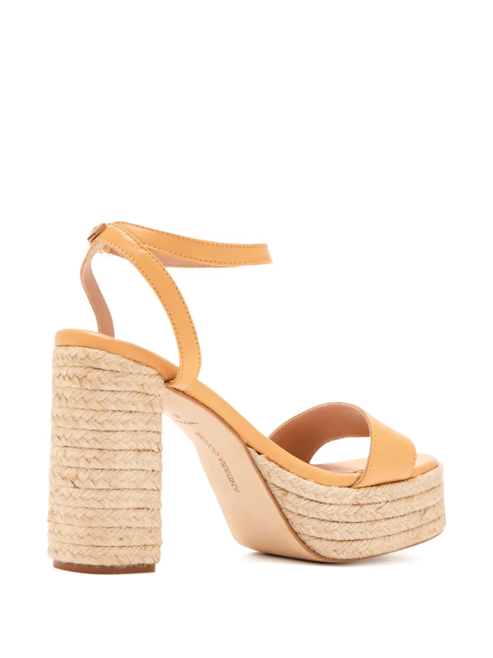 Andrea Gomez 40mm leather platform sandals Brown